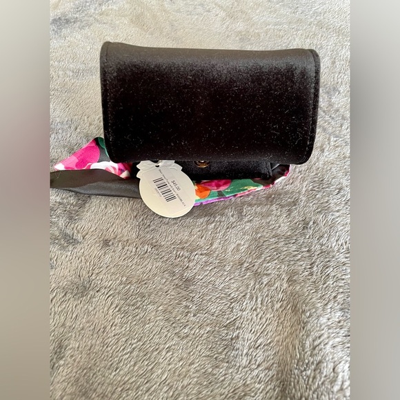 Velvet purse with scarf in black, small, NWT - Picture 2 of 4